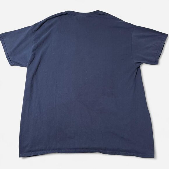 Gildan Men's Navy and Blue T-shirt - Picture 4 of 4